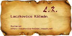 Laczkovics Kálmán névjegykártya