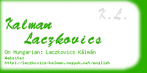 kalman laczkovics business card