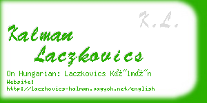 kalman laczkovics business card